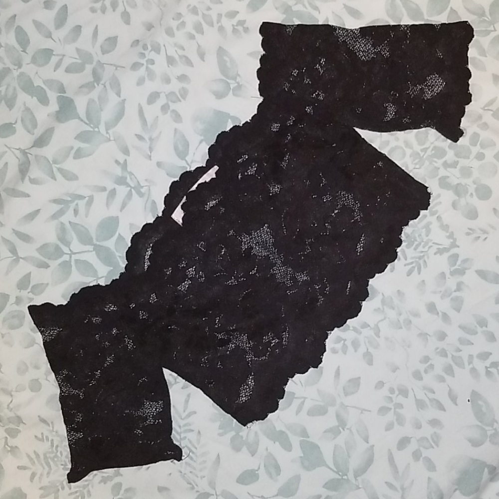 Victoria secret pink lace crop top